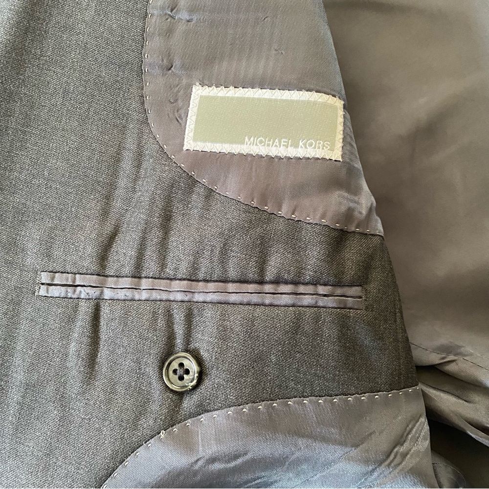 Michael Kors Men’s 100% Wool Blazer Size 44R - Grey - Picture 11 of 13